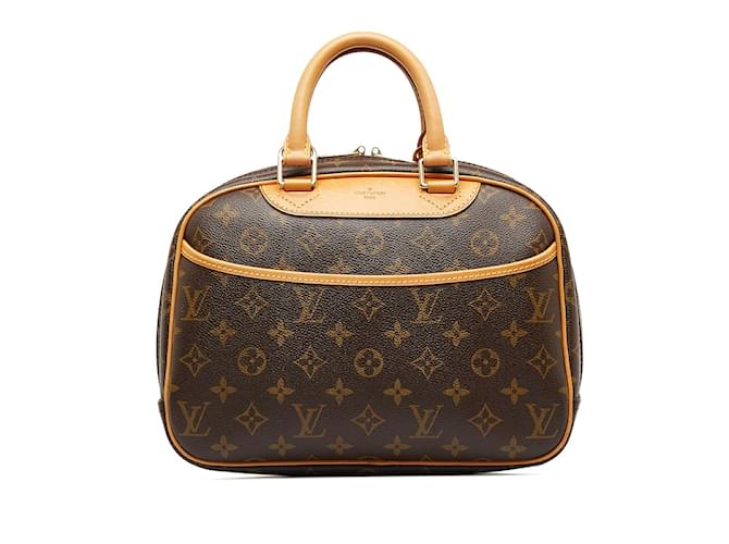 Deauville Louis Vuitton Monogram Trouville Canvas Handbag M42228 in Excellent condition Brown Cloth  ref.1118887