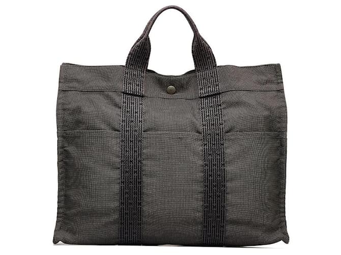 Hermès Herline MM Tote Bag Grey Cloth  ref.1118896