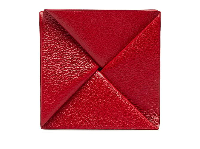 Hermès Zulu Coin Case Red Leather  ref.1118932