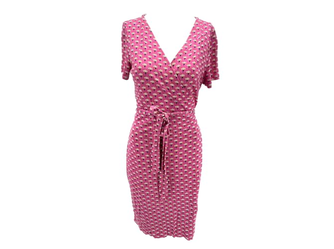 DIANE VON FURSTENBERG  Dresses T.US 14-16 silk Pink  ref.1118964