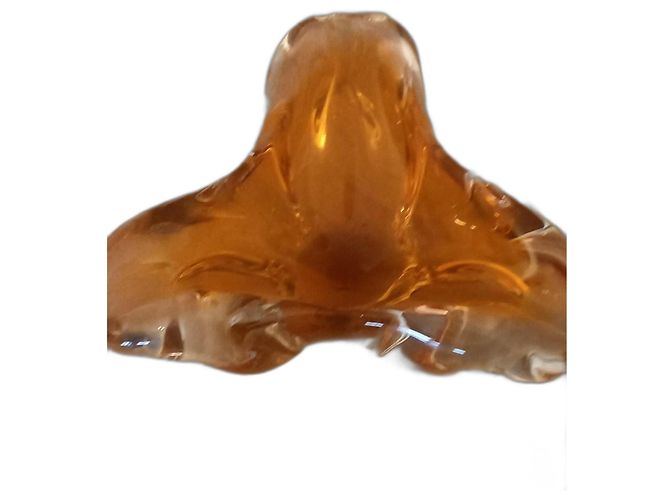 Autre Marque Murano Kristall Aschenbecher oder Schale Orange