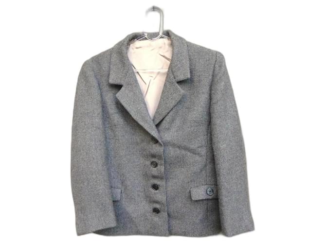 Autre Marque talla de chaqueta vintage 42 Gris Lana  ref.1119097
