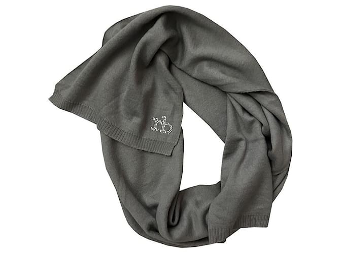 ROCCOBAROCCO Scarves Grey Wool Acrylic  ref.1119098