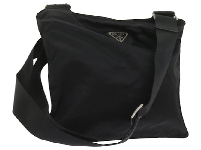 PRADA Shoulder Bag Nylon Black Auth ac2393  ref.1119179