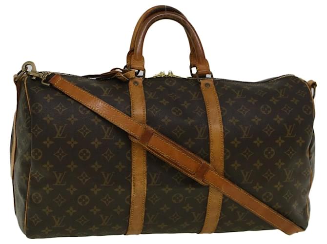 Louis Vuitton Monogram Keepall Bandouliere 50 Boston Bag M41416 LV Auth 57712 Cloth  ref.1119195