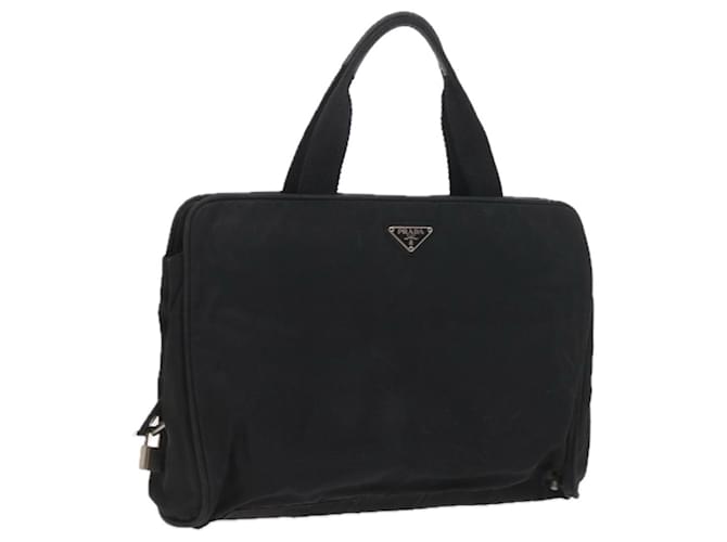 PRADA Hand Bag Nylon Black Auth ac2427  ref.1119223