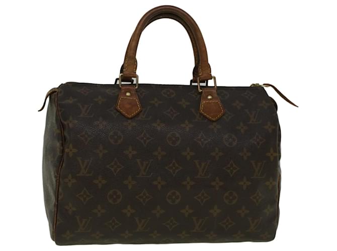 Louis Vuitton Monogram Speedy 30 Hand Bag M41526 LV Auth ar10412 Cloth  ref.1119242