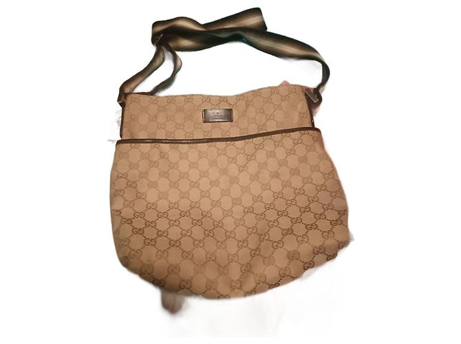 Borsa Gucci Marrone in Cotone