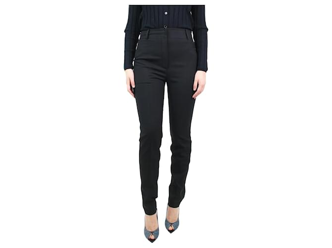 Saint Laurent Black slim-fit wool trousers - size UK 10  ref.1119350