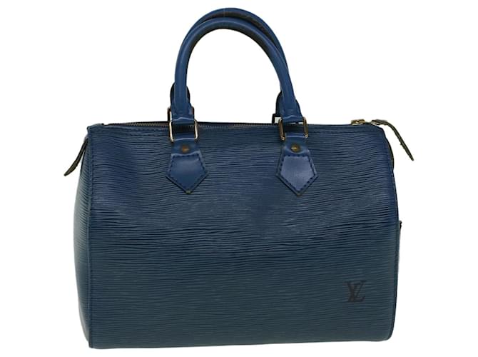Louis Vuitton Epi Speedy 30 Handtasche Toledo Blau M43005 LV Auth 58710 Leder  ref.1119528
