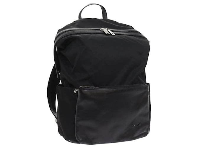 FENDI Backpack Nylon Leather Black Auth hk906  ref.1119601