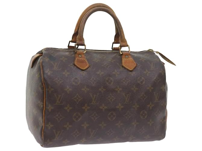 Louis Vuitton Monogram Speedy 30 Hand Bag M41526 LV Auth 58395 Cloth  ref.1119602