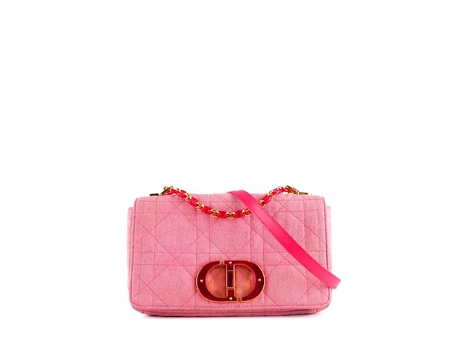 Cannage DIOR  Handbags T.  Denim - Jeans Pink  ref.1119703