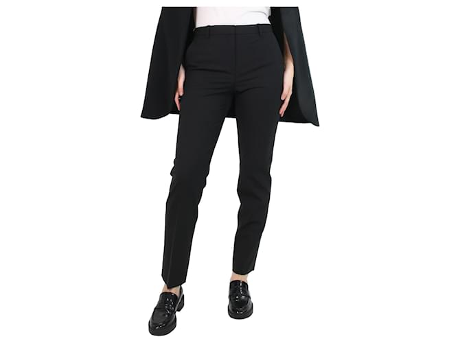 Theory Black straight-leg trousers - size UK 6 Wool  ref.1119748