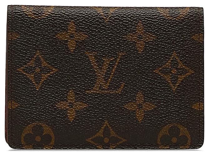 Porte-cartes monogramme brun Louis Vuitton Toile Marron  ref.1119790