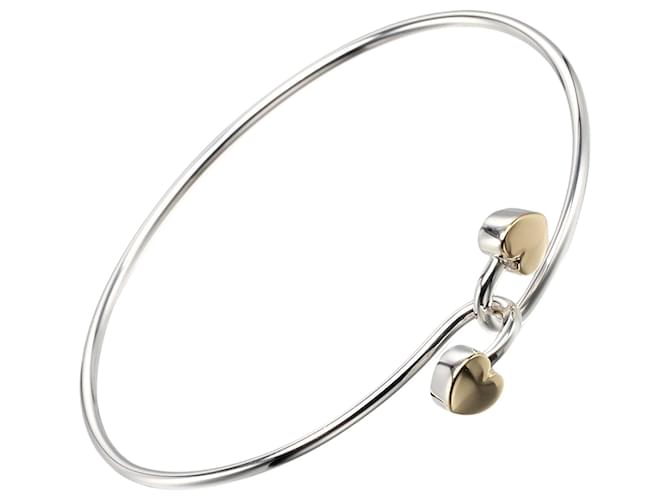 Tiffany & Co lined Heart Silvery Silver  ref.1119892