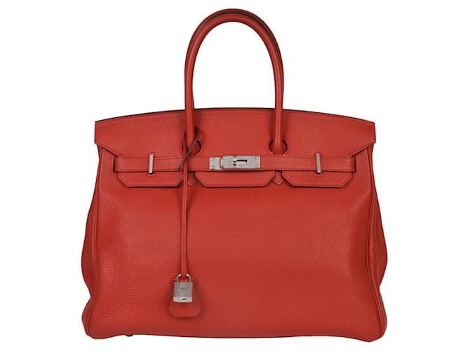 Hermès Birkin 35 Red Leather  ref.1120079