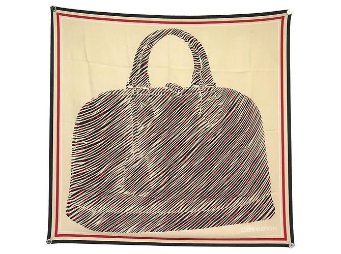 SCIARPA LOUIS VUITTON BORSA ALMA MONOGRAM BEIGE QUADRATA 90 Sciarpa seta