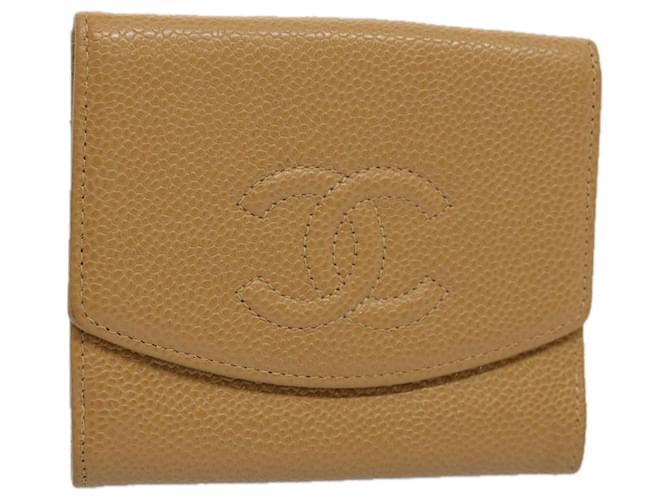 Chanel Beige Leather  ref.1120386
