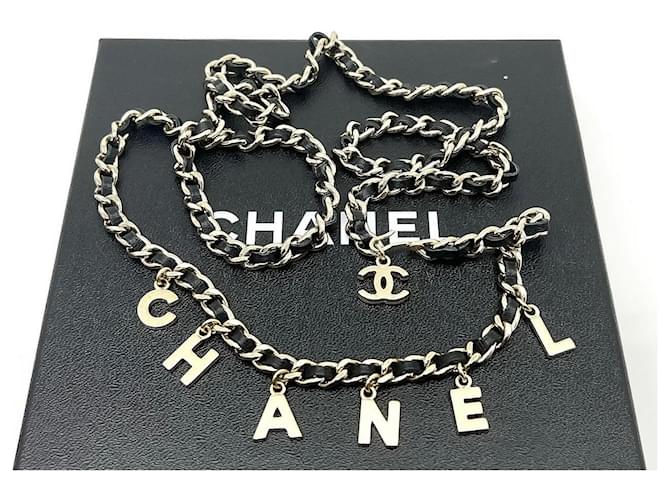 Chanel Belts Black Silver  ref.1120572