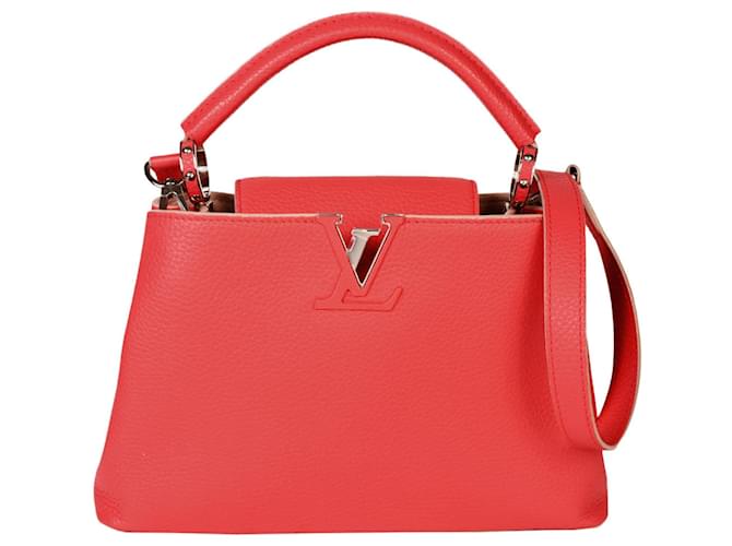 Louis Vuitton Capucines Red Leather  ref.1120586
