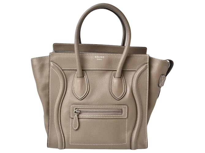 Céline Luggage Grey Leather  ref.1120603
