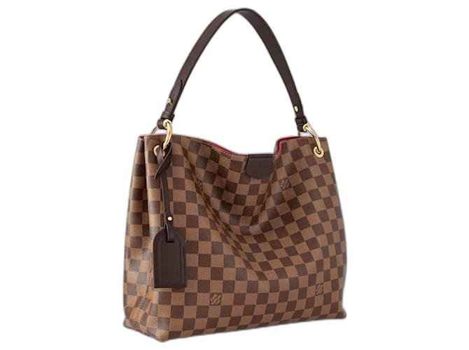 Graceful Louis Vuitton Brown Red Leatherette  ref.1120627