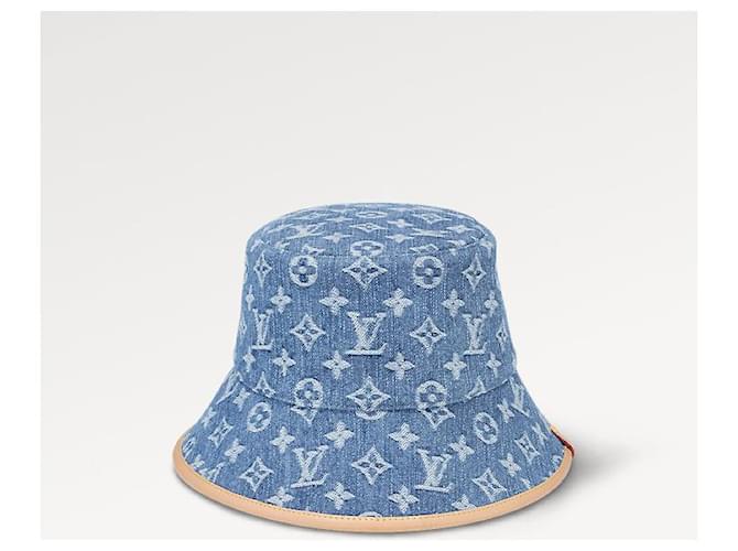 Louis Vuitton Cappello da pescatore remix di LV Denim Blu Giovanni  ref.1120661