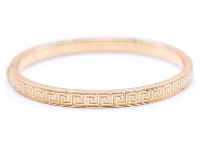 Autre Marque Bracciale rigido in oro stile greco D'oro