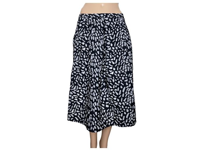Falda Reiss de algodón negra gris Negro