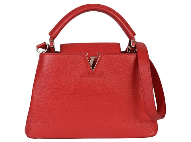 Louis Vuitton Capucines Rosso Pelle  ref.1120731