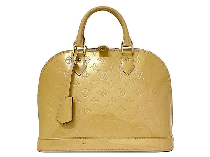 Louis Vuitton Alma Beige Patent leather  ref.1120792