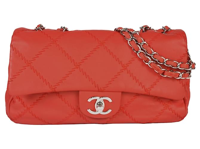 Chanel Matrasse Red Leather  ref.1120811
