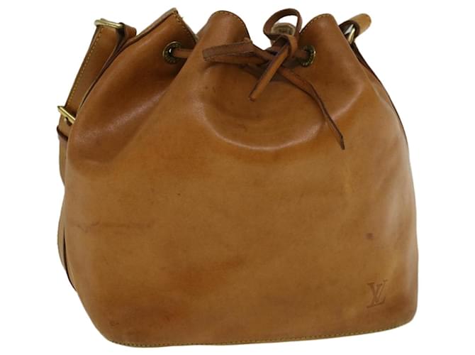LOUIS VUITTON Nomad Leather Petit Noe Shoulder Bag Beige M85003 LV Auth 57459  ref.1120839