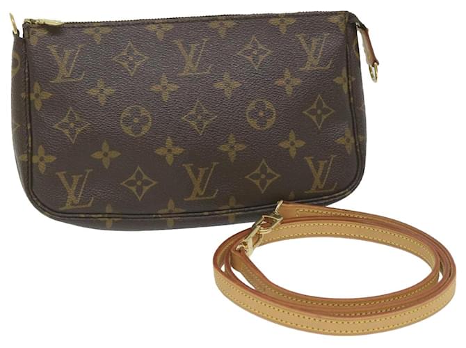 LOUIS VUITTON Monogram Pochette Accessoires Pouch M51980 Autenticação de LV 58356 Monograma Lona  ref.1120876