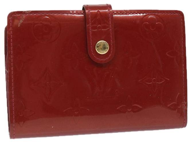 LOUIS VUITTON Vernis Portefeuille Viennois Bifold Wallet Red M93528 Auth bs9561 Patent leather  ref.1120891