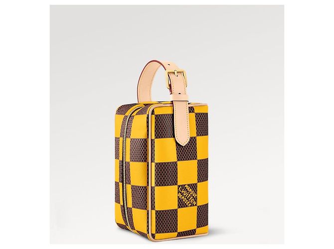 Louis Vuitton LV Locker Dopp Kit Damier Pop Jaune