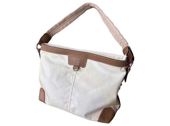 Bolsa de mão Bogner em couro marrom bege