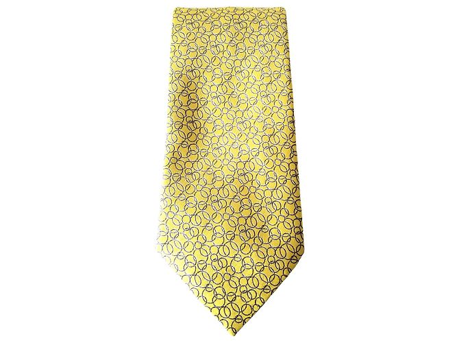 Hermès Silk Tie Yellow