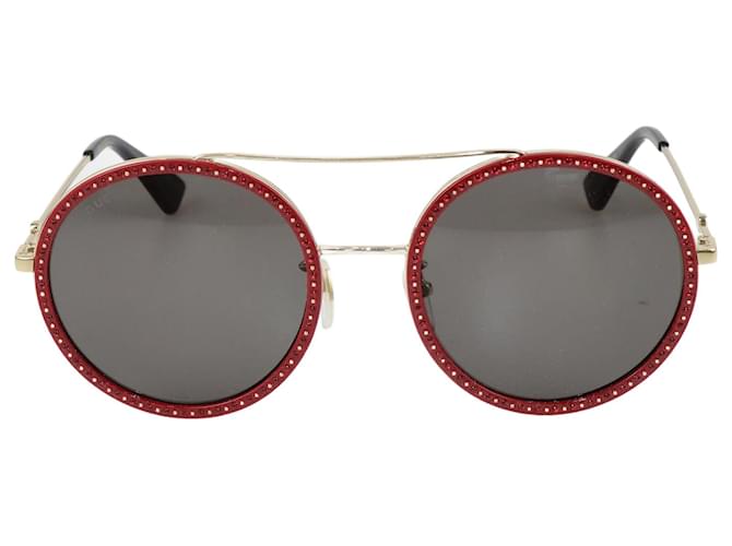 Gucci rojo/Oro GG0061s gafas de sol Dorado  ref.1121156