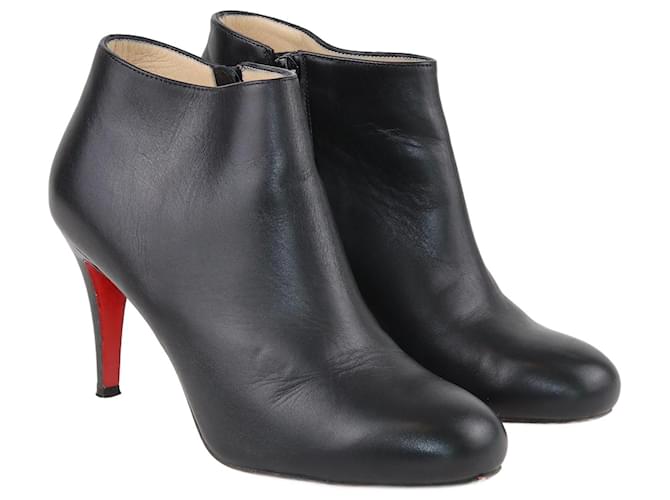 Christian Louboutin Black Belle Ankle Boots Leather  ref.1121159