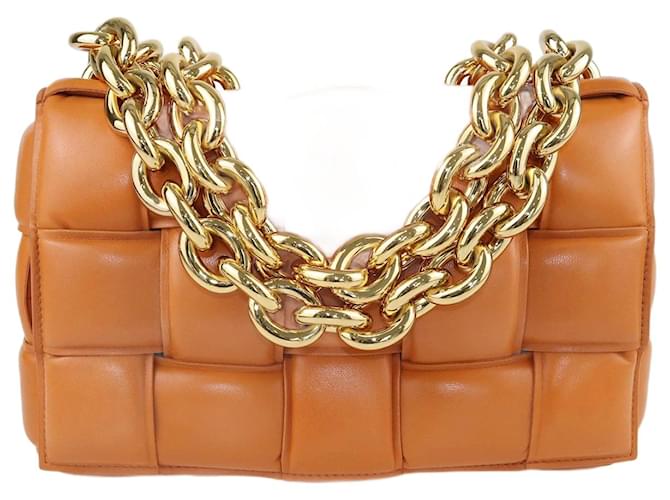 Bottega Veneta Brown Chain Cassette Shoulder Bag Leather  ref.1121165