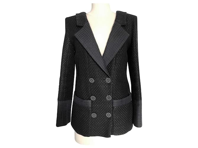 Chanel Paris / Seoul Black Tweed Jacket  ref.1121206