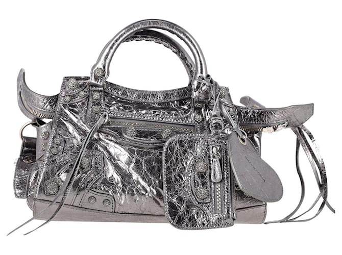 Balenciaga city mini on sale silver