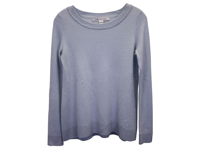 Diane Von Furstenberg Pull Col Rond en Cachemire Bleu Clair