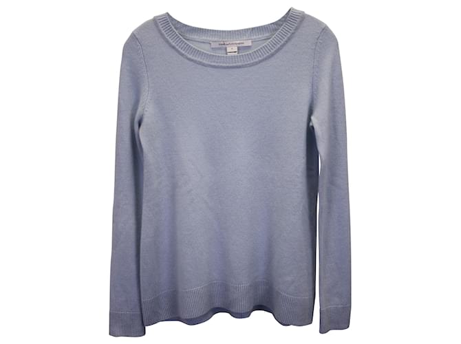 Diane Von Furstenberg Round-Neck Sweater in Light Blue Cashmere Wool  ref.1121255