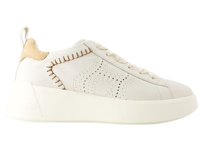 Rebel Sneakers – Hogan – Leder – Grau Weiß  ref.1121304