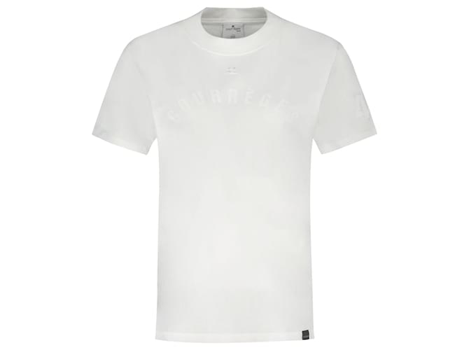 Ac Straight T-Shirt – Courreges – Baumwolle – Weiß  ref.1121307