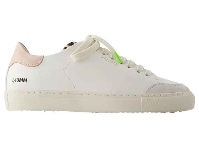 clean 90 Triple Sneakers - Axel Arigato - Leather - White/pink/leopard Pony-style calfskin  ref.1121314