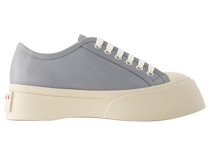 Laced Up Sneakers - Marni - Leather - Grey Pony-style calfskin  ref.1121344